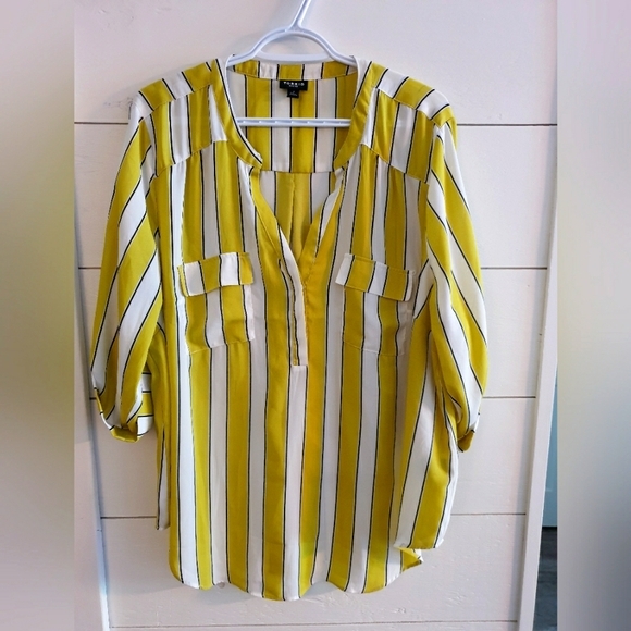 Torrid Harper Georgette Pullover 3/4 Sleeve Blouse - Picture 3 of 10